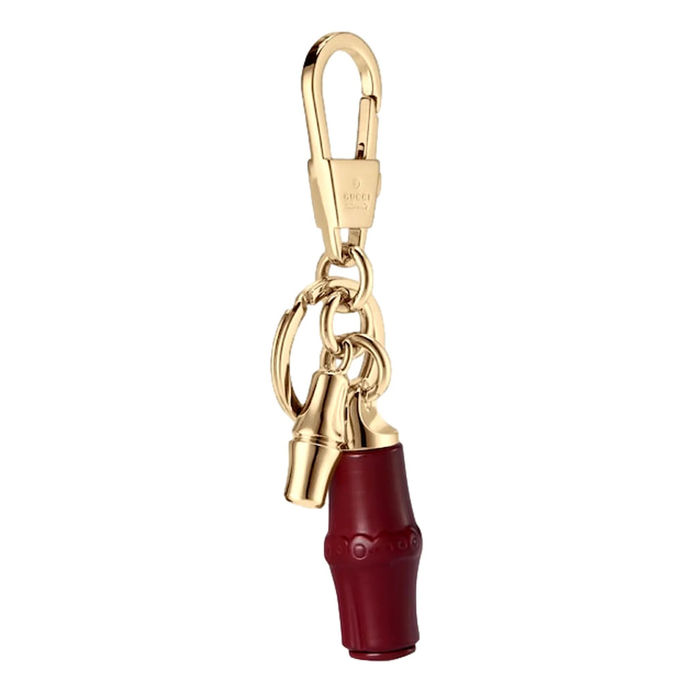 Gucci Bamboo Gold Metal Keychain Charm in
